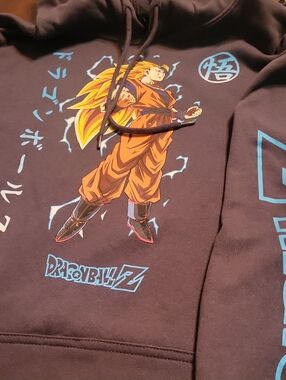 Dragon Ball Z Men's Black Graphic Hoodie - Goku Super Saiyan